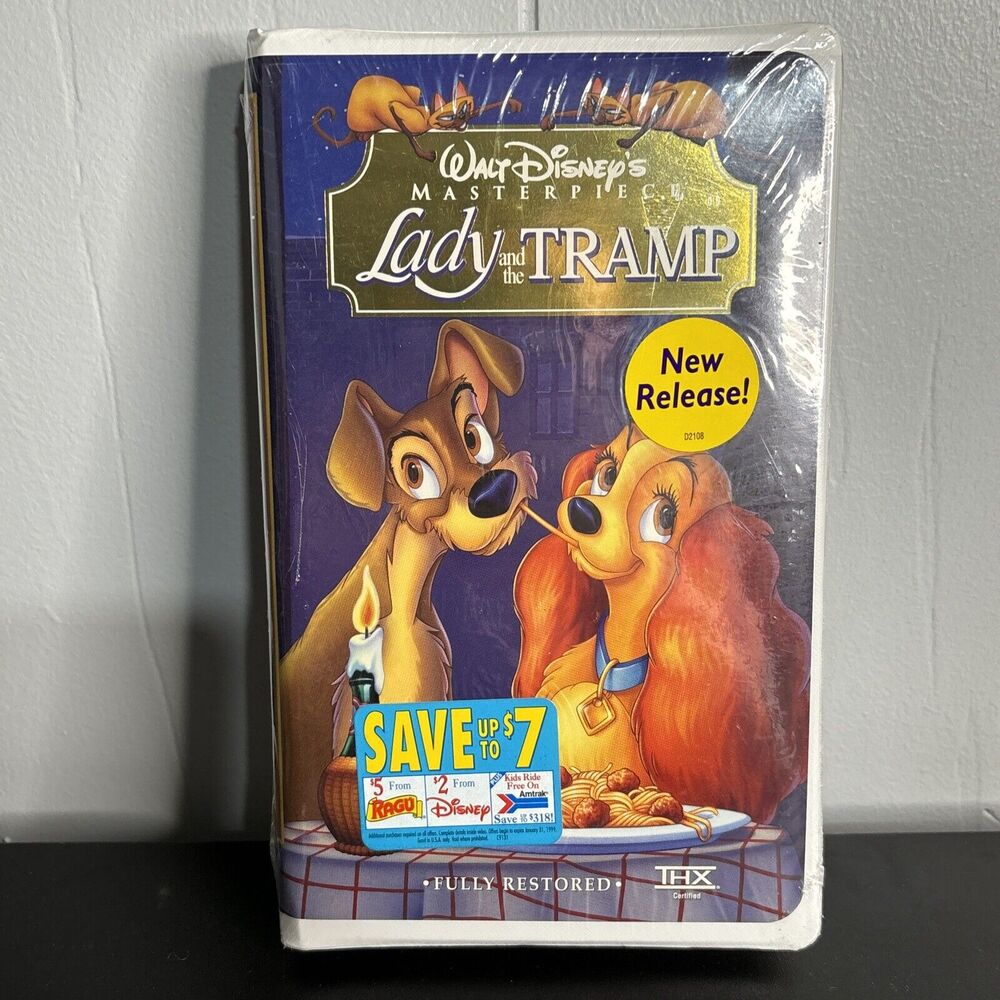 Walt Disney Masterpiece Lady and the Tramp (VHS, 1998) Brand New Sealed